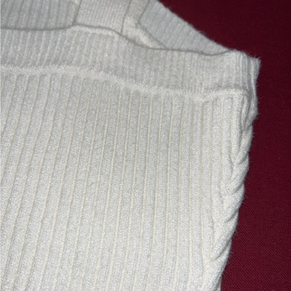 Forever 21 WHITE L cropped TANK Sweater RIBBED rayon sleeveless ivory NEW womens - Picture 11 of 11